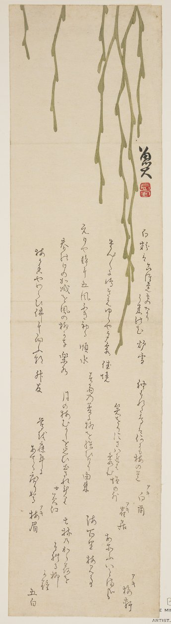 Sauce caído, 1818-1829 de Sat Masuyuki