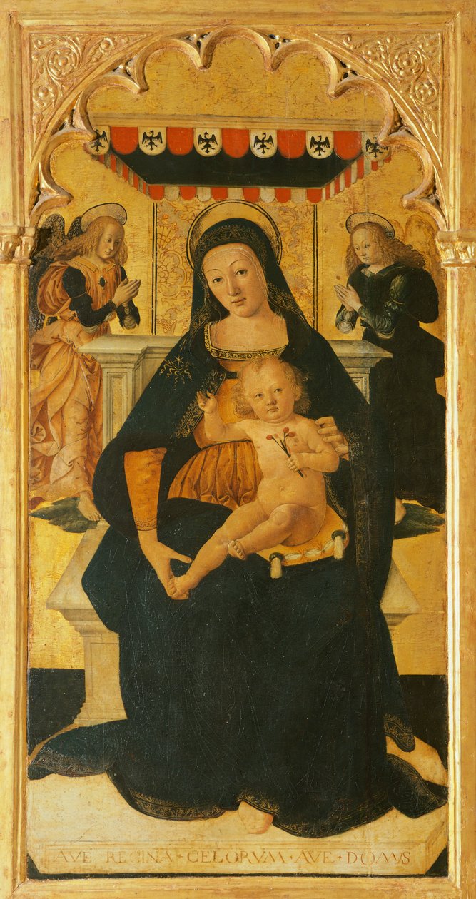 Virgen con el Niño entronizado de Saturnino Gatti