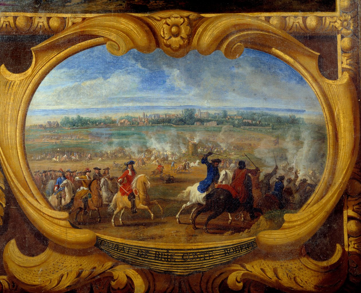 Las acciones de Luis II, príncipe de Borbón Condé, conocido como el Gran Condé, batalla de Brie (detalle) de Sauveur Le Conte