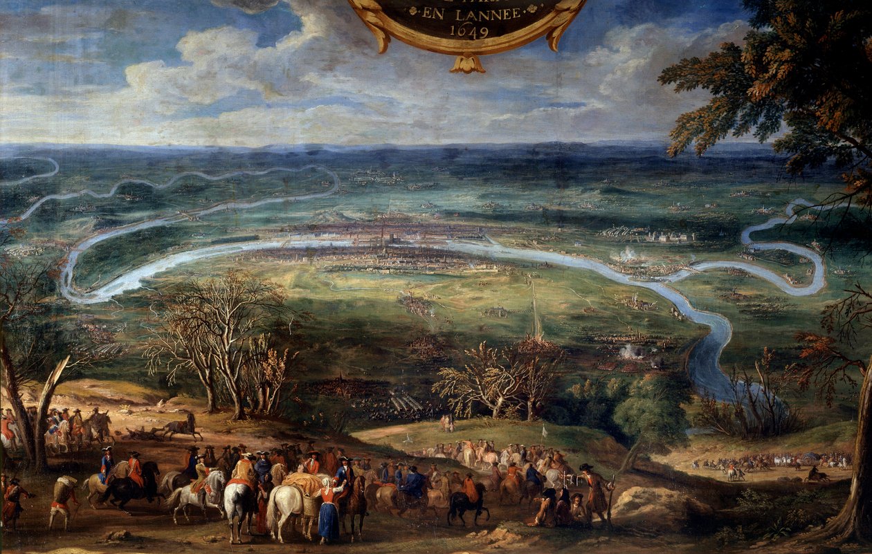 Las acciones de Luis II de Borbón, Príncipe de Condé, bloqueo de París en 1649 durante la Fronda de Sauveur Le Conte