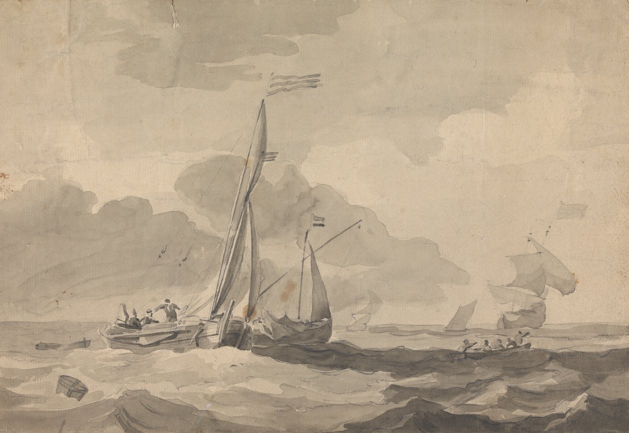 Barcos en el mar de Sawrey Gilpin