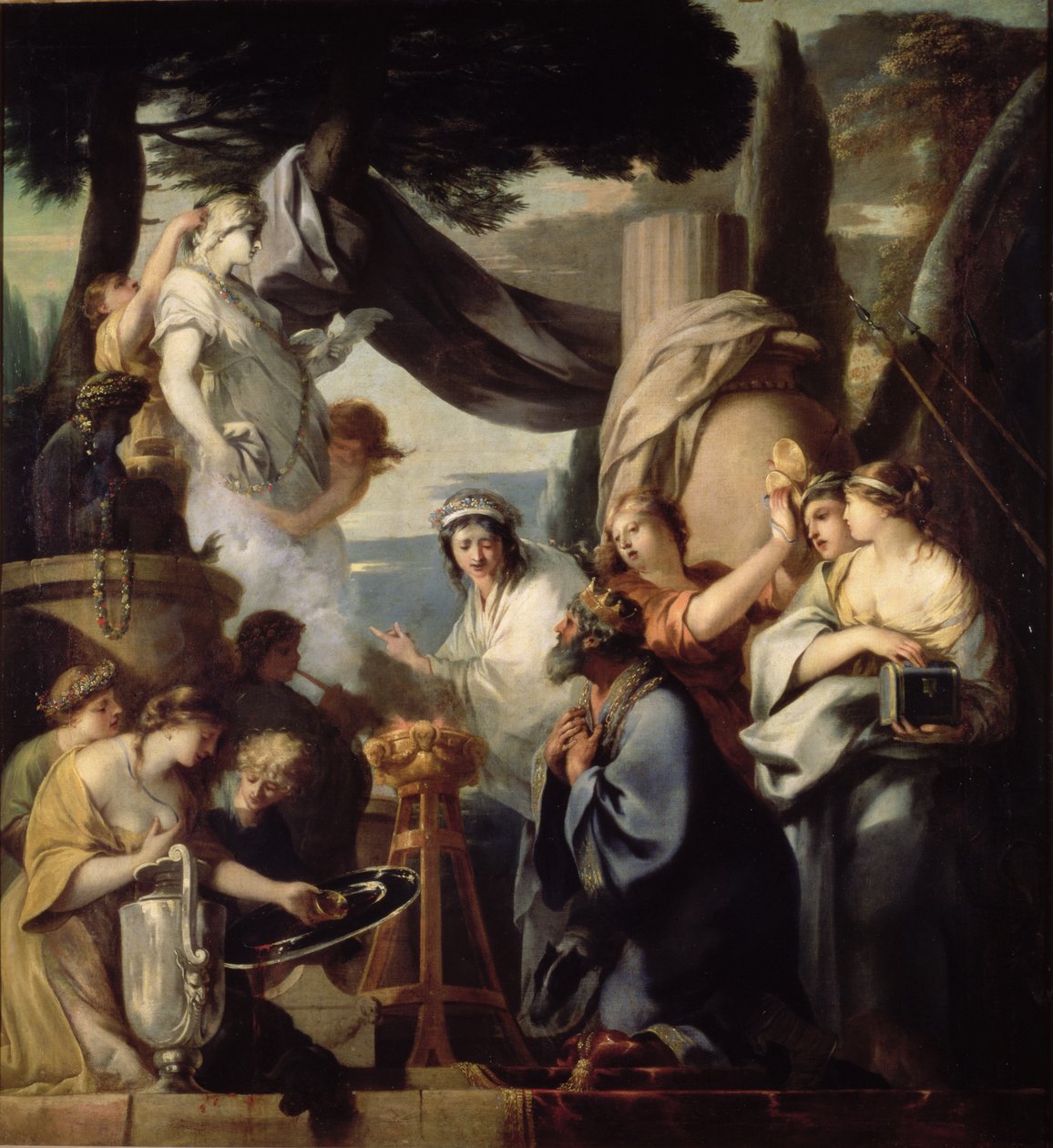 Salomón haciendo un sacrificio a los ídolos de Sébastien Bourdon