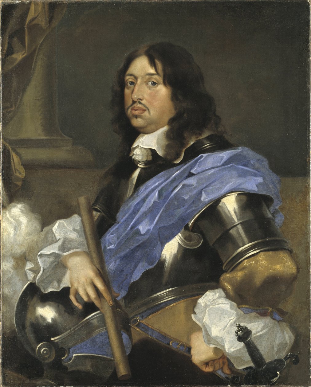 Carlos X Gustavo, rey de Suecia (1622-1660) (detalle) de Sébastien Bourdon