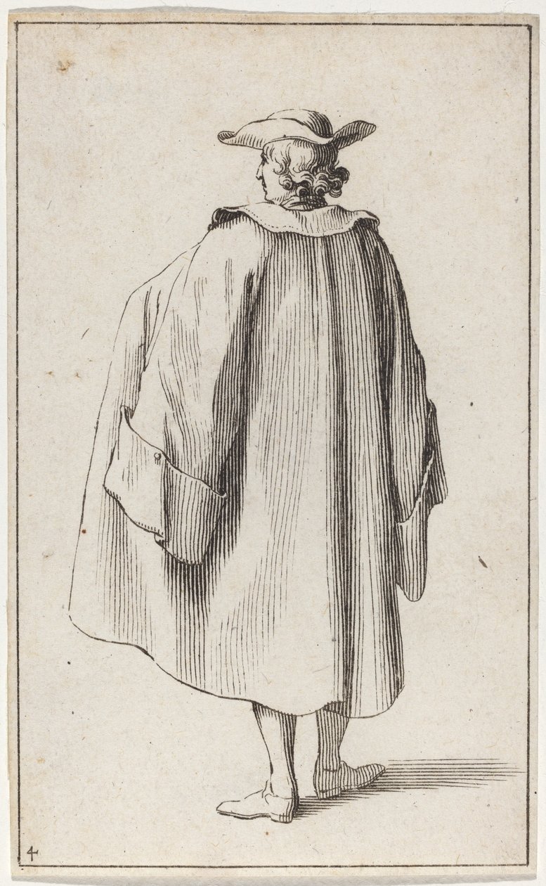 Hombre de pie visto desde atrás de Sébastien Le Clerc the elder