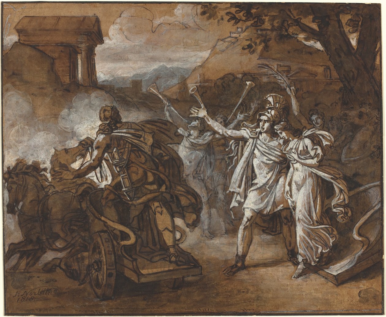 Cástor y Pólux Rescatando a Helena de Sébastien Louis Guillaume Norblin de la Gourdaine