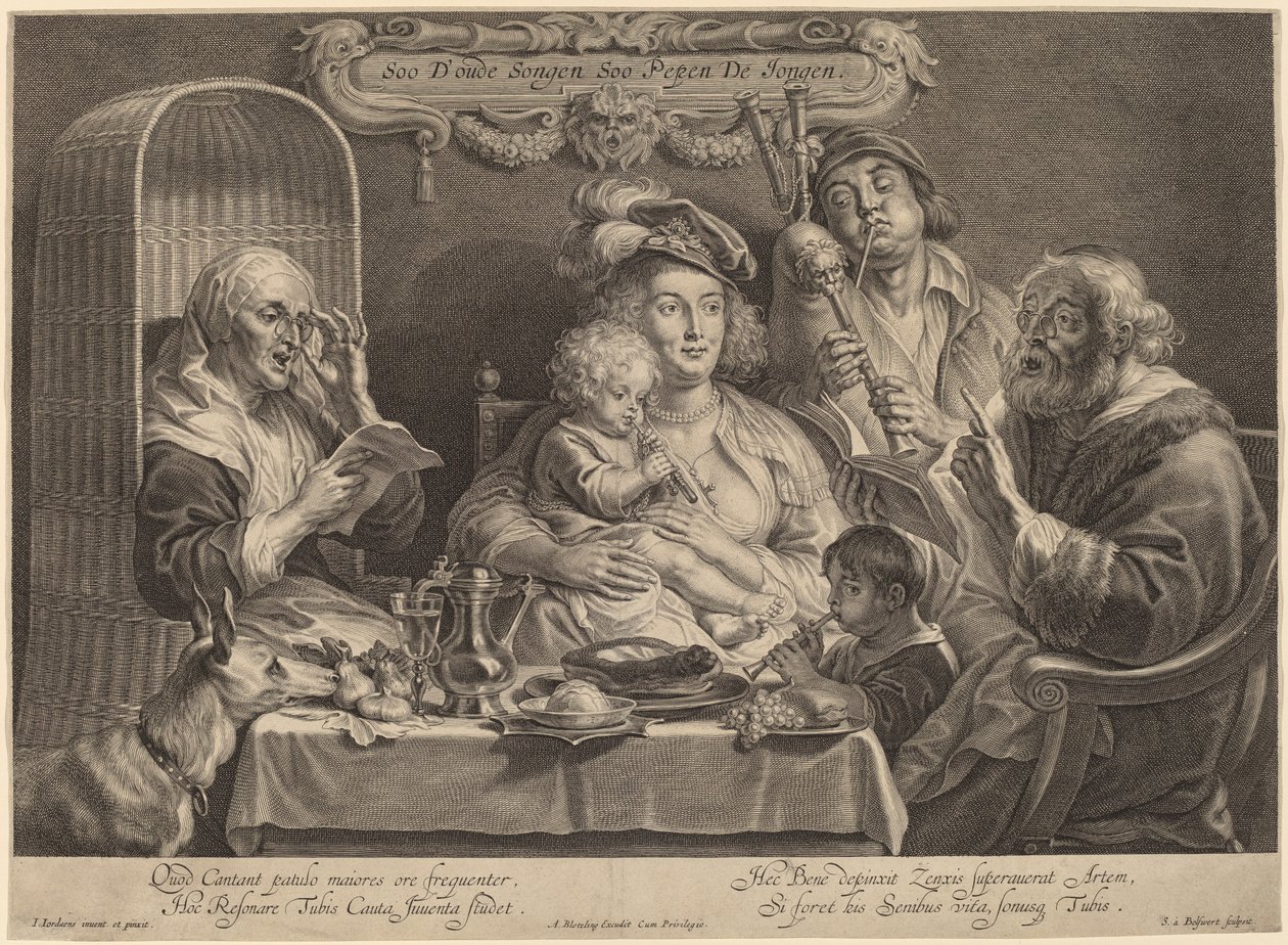 El concierto familiar de Schelte Adams Bolswert after Jacob Jordaens