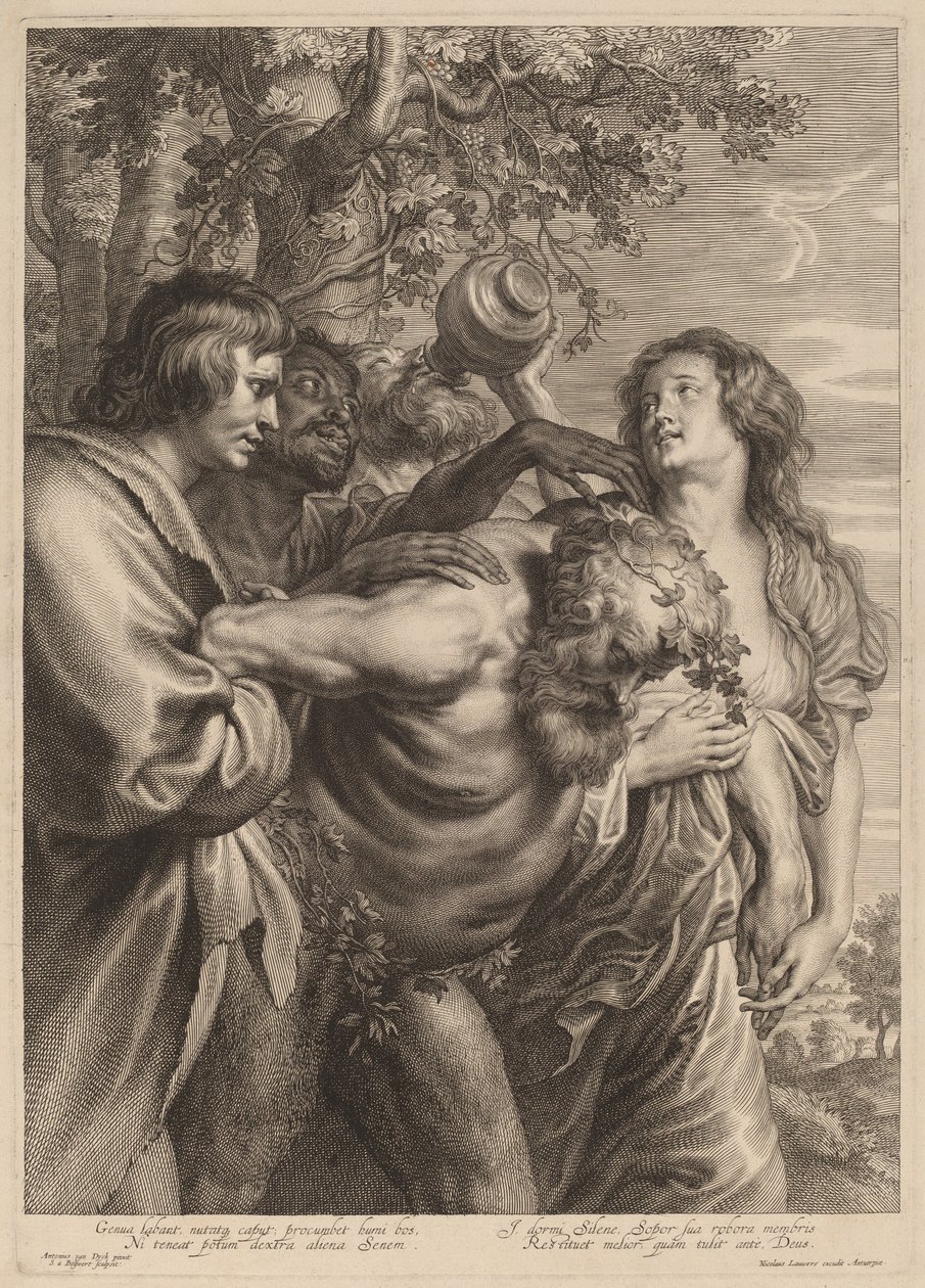 Sileno borracho de Schelte Adams Bolswert after Sir Anthony van Dyck