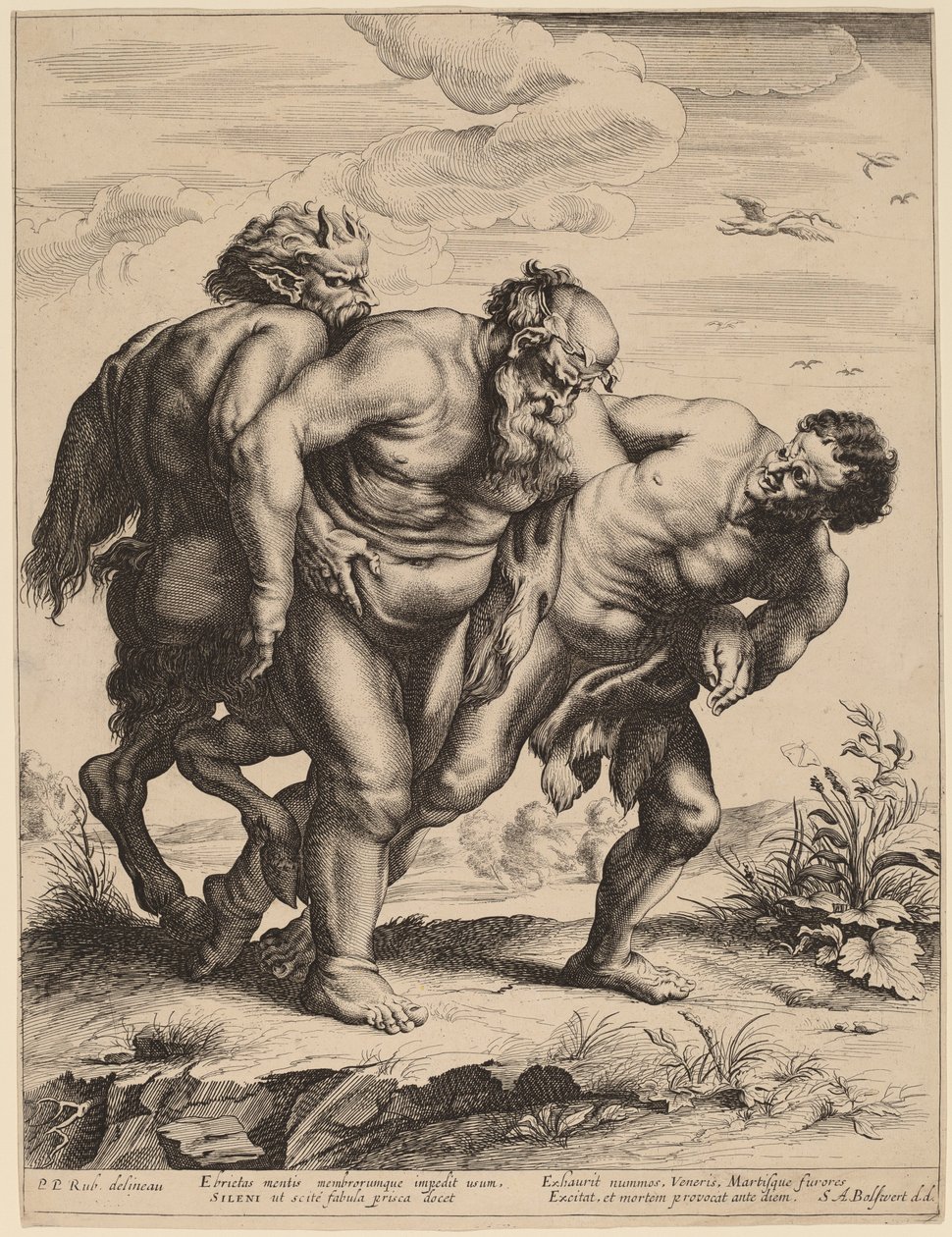 El Sileno Borracho de Schelte Adams Bolswert after Sir Peter Paul Rubens