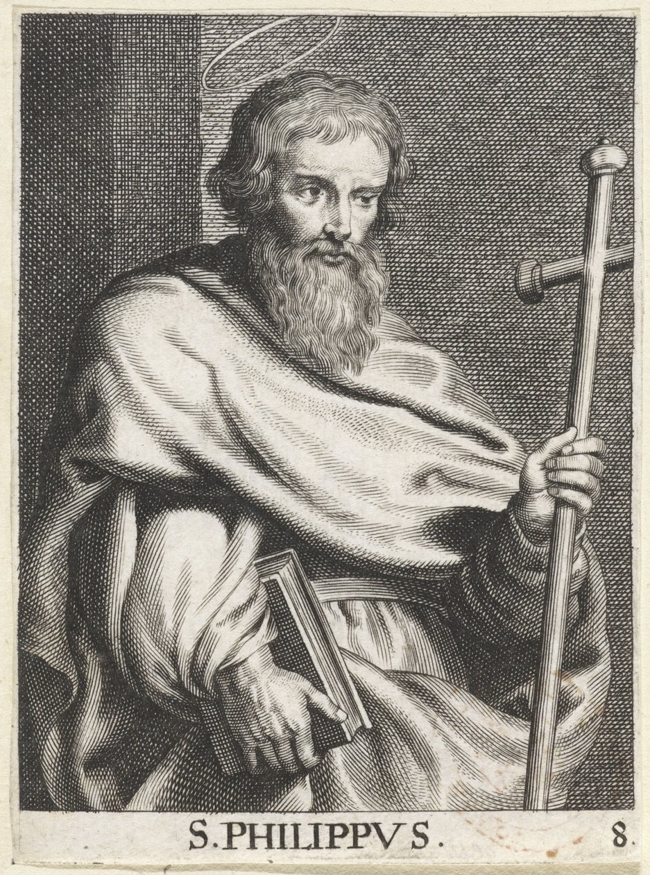 san filipo S. Philippus (título sobre el objeto) Cristo, María y los Apóstoles (título de la serie) de Schelte Adamsz. Bolswert (possibly)