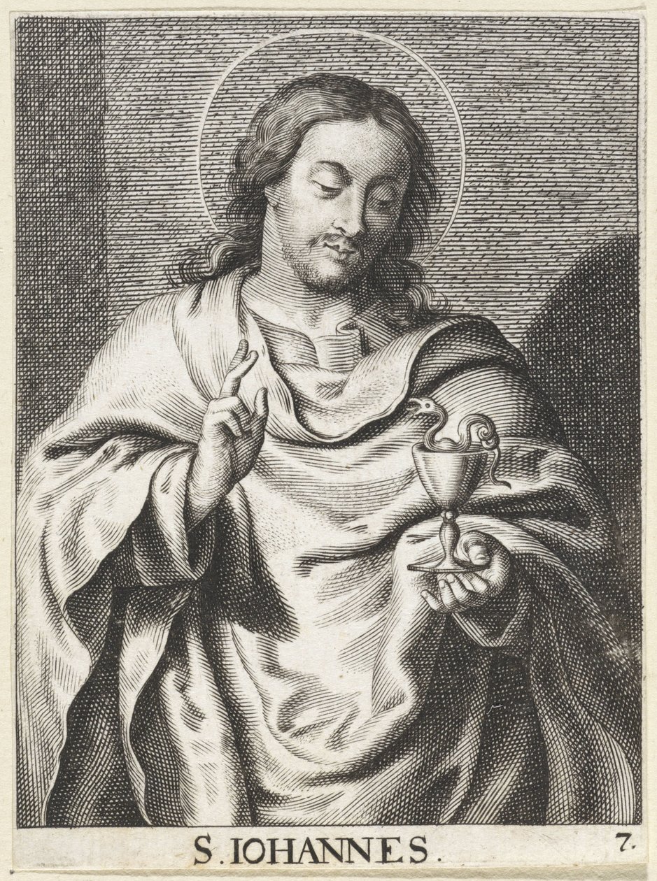 San Juan Evangelista S. Johannes (título sobre el objeto) Cristo, María y los Apóstoles (título de la serie) de Schelte Adamsz. Bolswert (possibly)