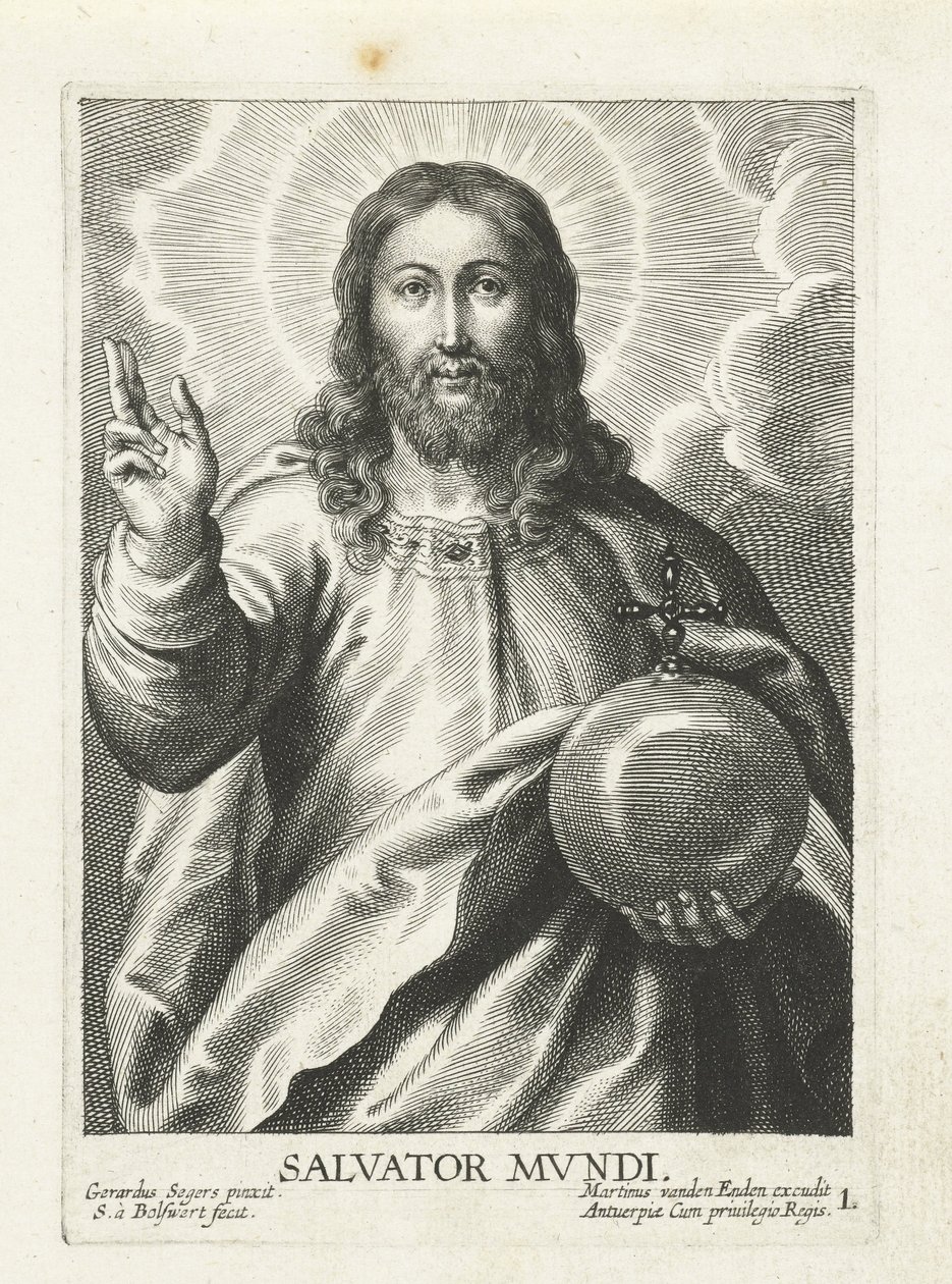Antes de Cristo como Salvatore Salvatore Mavandi (Título sobre objeto) de Schelte Adamsz. Bolswert