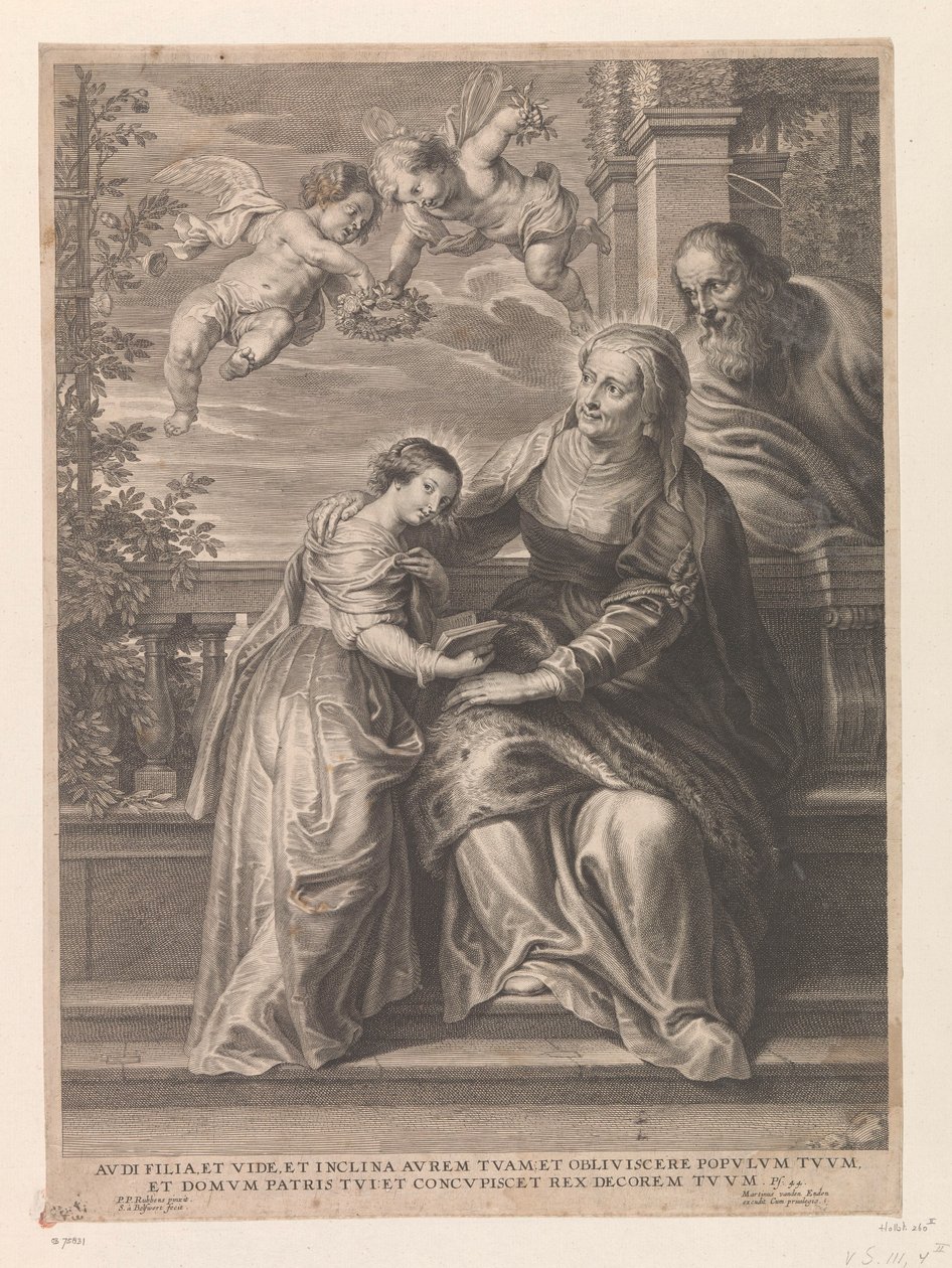 Maria con sus padres Anna y Joachim de Schelte Adamsz. Bolswert