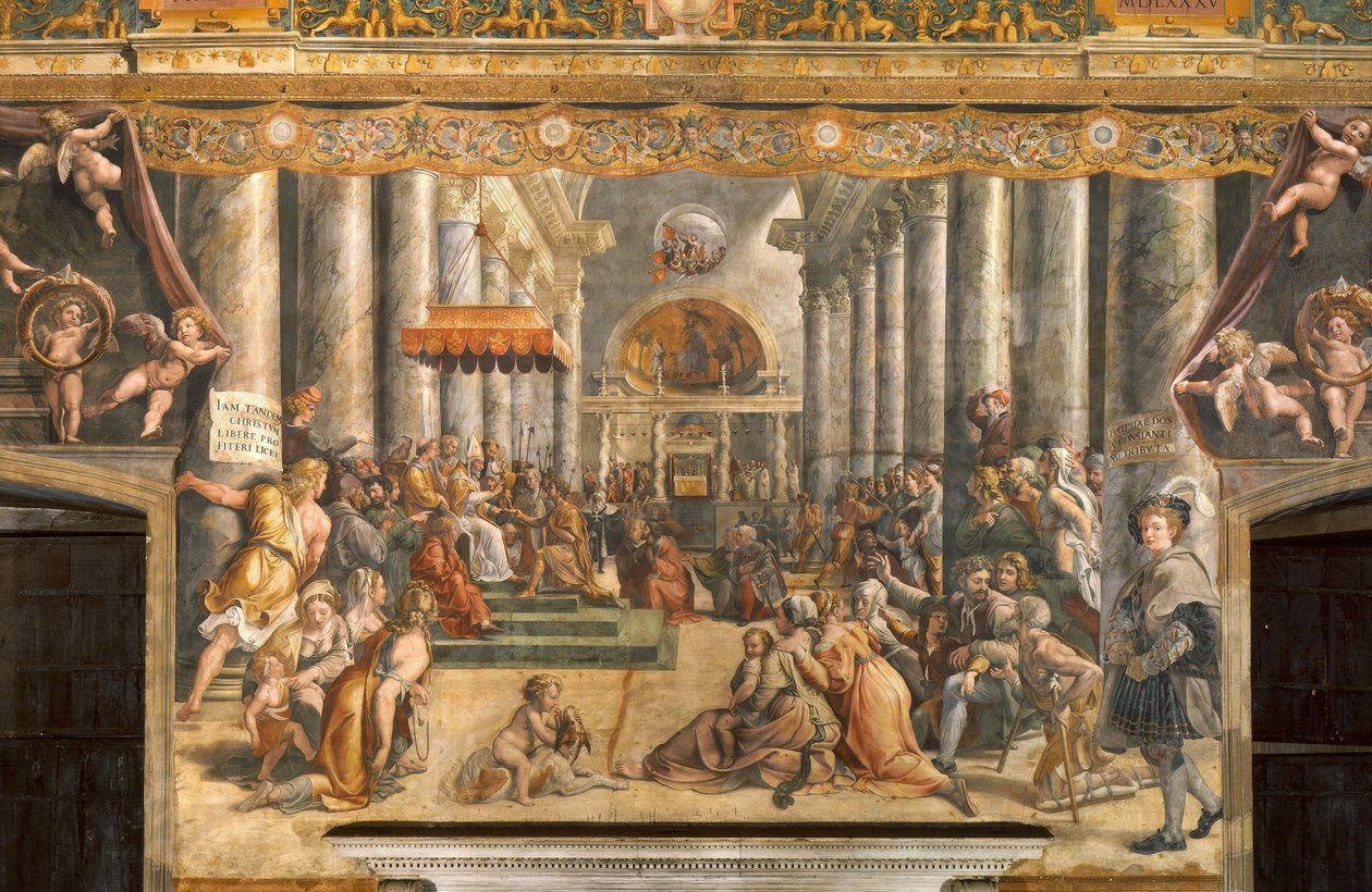 La Donación de Roma de School of Raphael