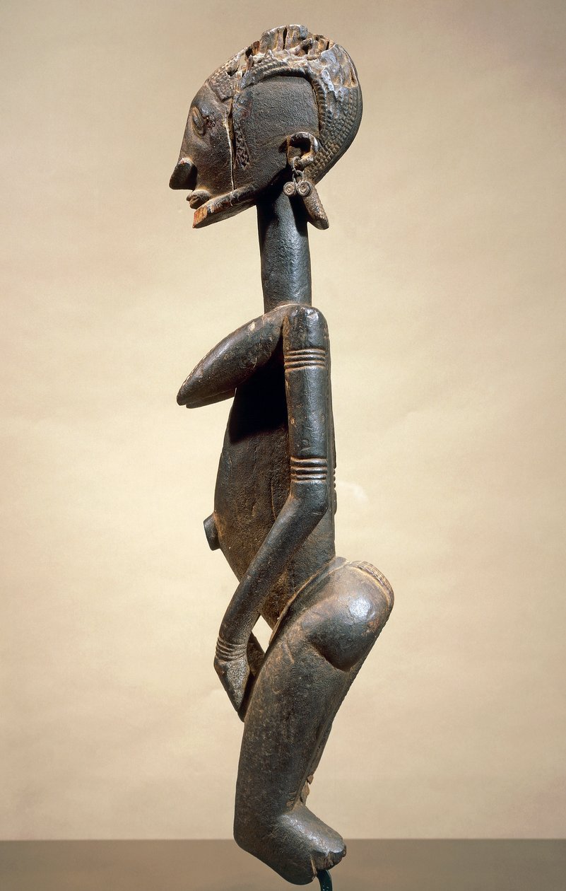 Escultura de madera y metal, de Maestro de ojos rasgados, altura 59 cm, arte tribal Dogon Mali de School African