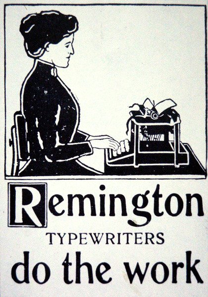 Anuncio de máquinas de escribir Remington de School American