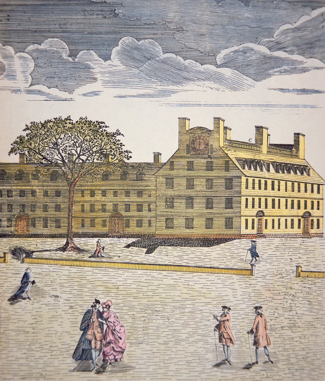 Harvard College, Cambridge, Massachusetts c.1740 de School American