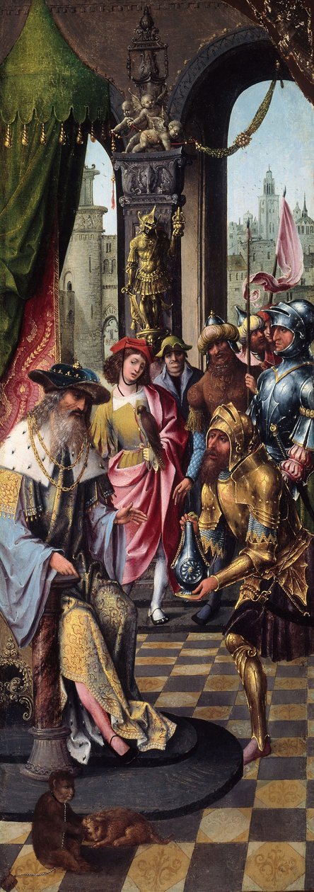 El rey David recibiendo el agua de la cisterna de Belén de School Antwerp