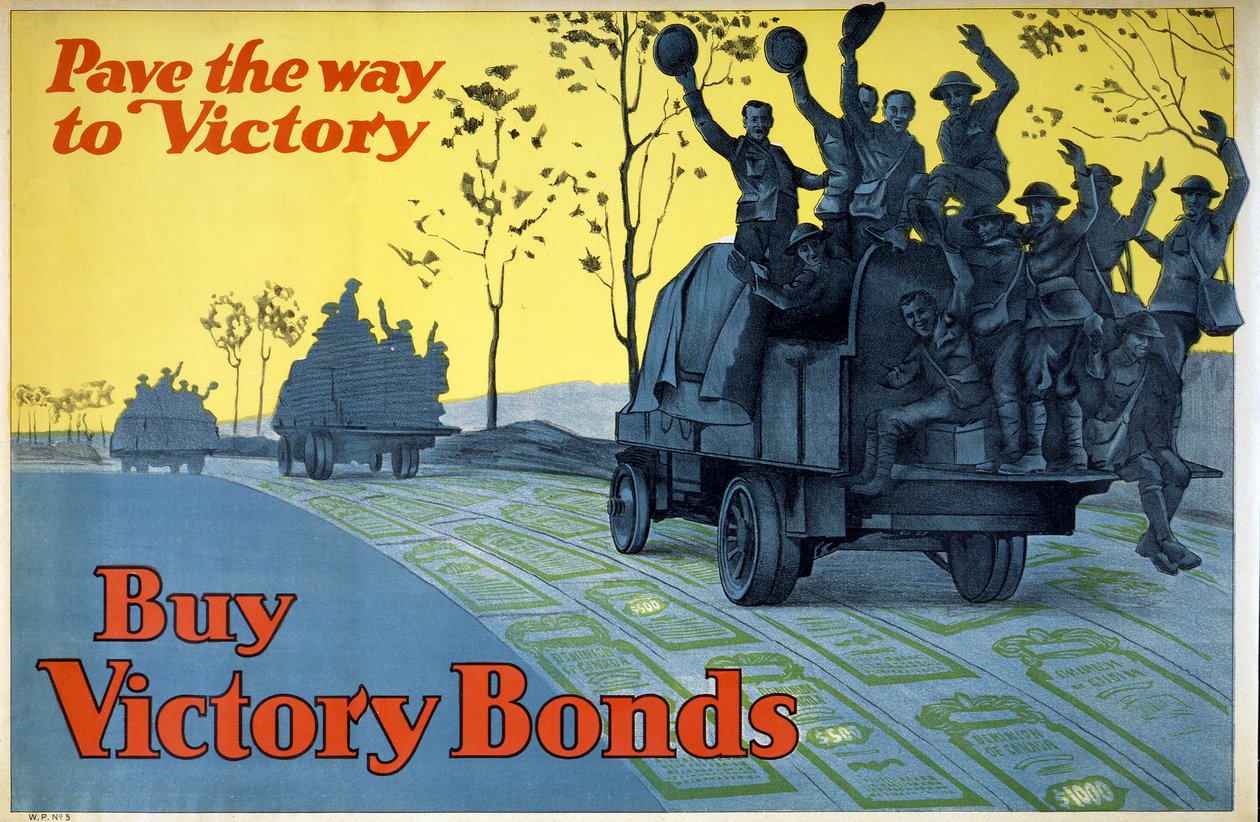 Compra Bonos de Guerra. Allana el Camino a la Victoria, pub. 1918 de School Canadian