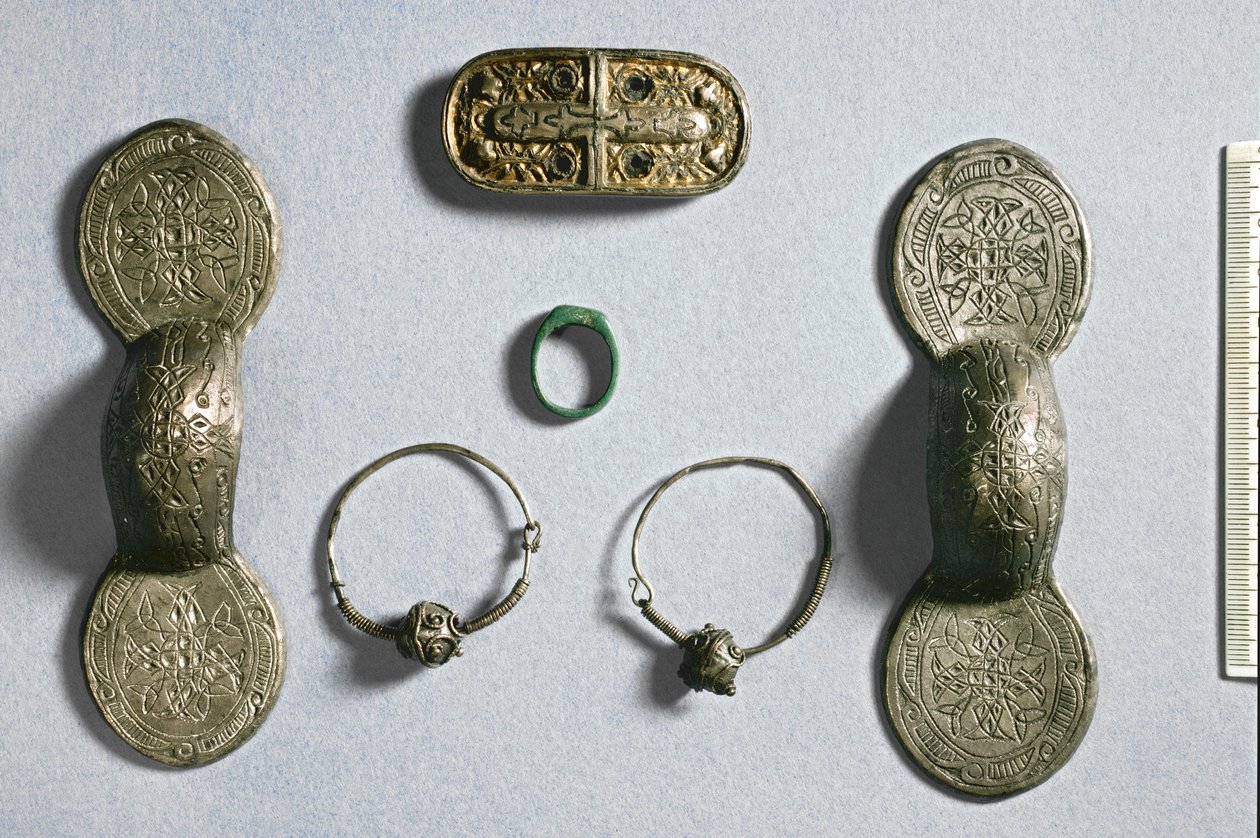 Joyería de Camon, Amiens, Somme, carolingia, siglo VII-X de School Carolingian