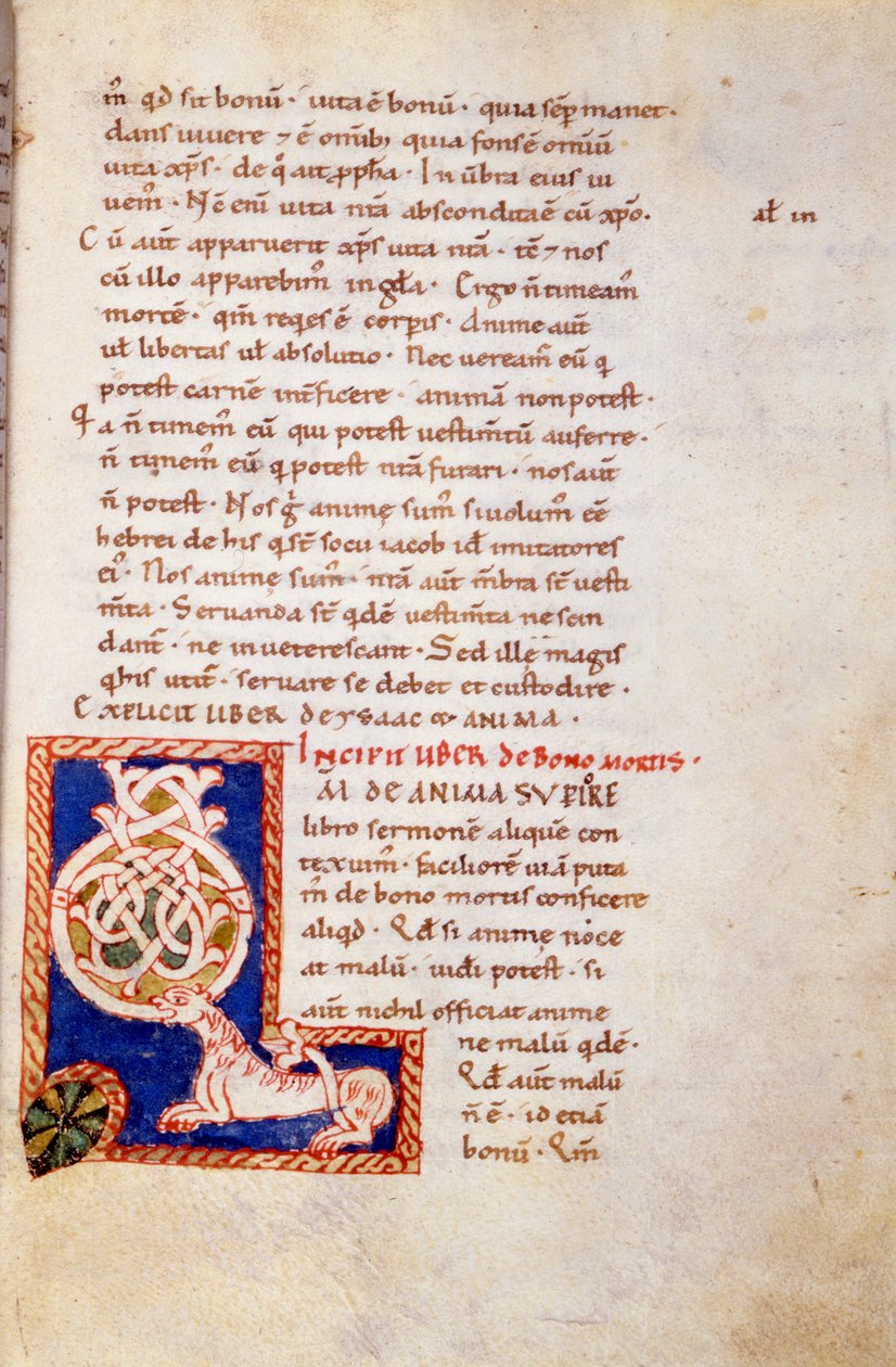 Miniatura página del Antiguo Testamento. Siglo XIII. Era carolingia. de School Carolingian