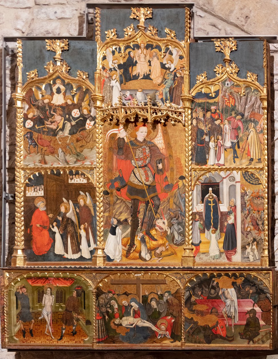 Retablo de Sant Miquel, Jaume Cirera, Guillem Talarn de School Catalan