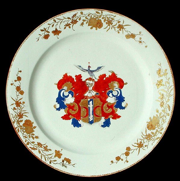 Un cargador de porcelana Imari chino con los brazos de Valckenier de Ámsterdam, c.1750 de School Chinese