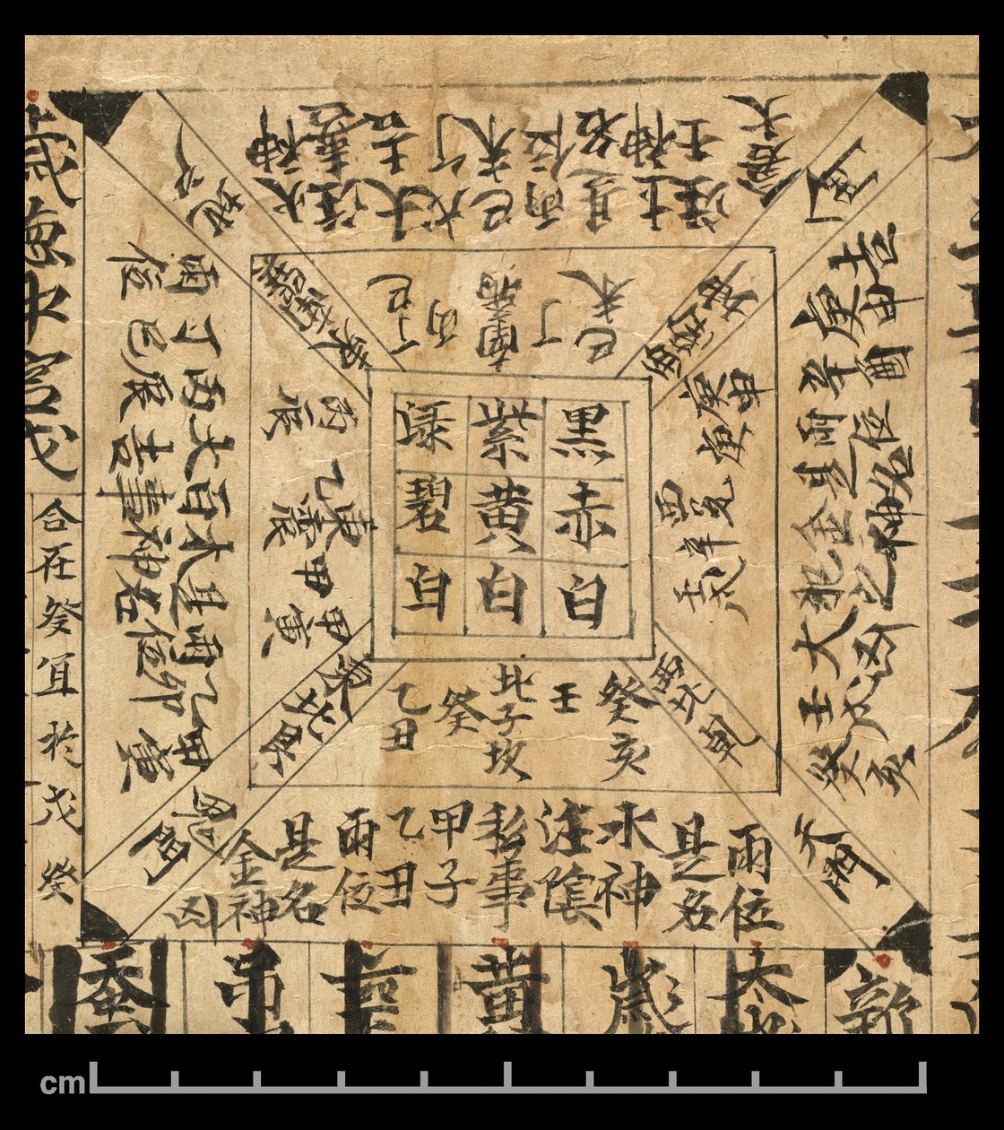 Almanaque de 978 d.C., Dunhuang Mogao, China, c.978 (tinta sobre papel) de School Chinese
