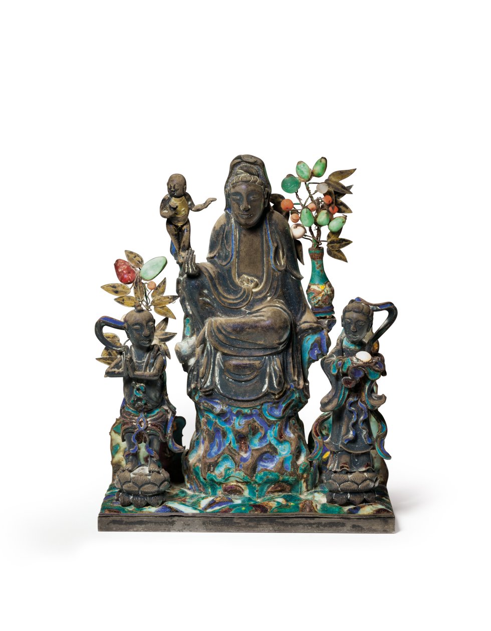 Grupo figurativo budista de School Chinese