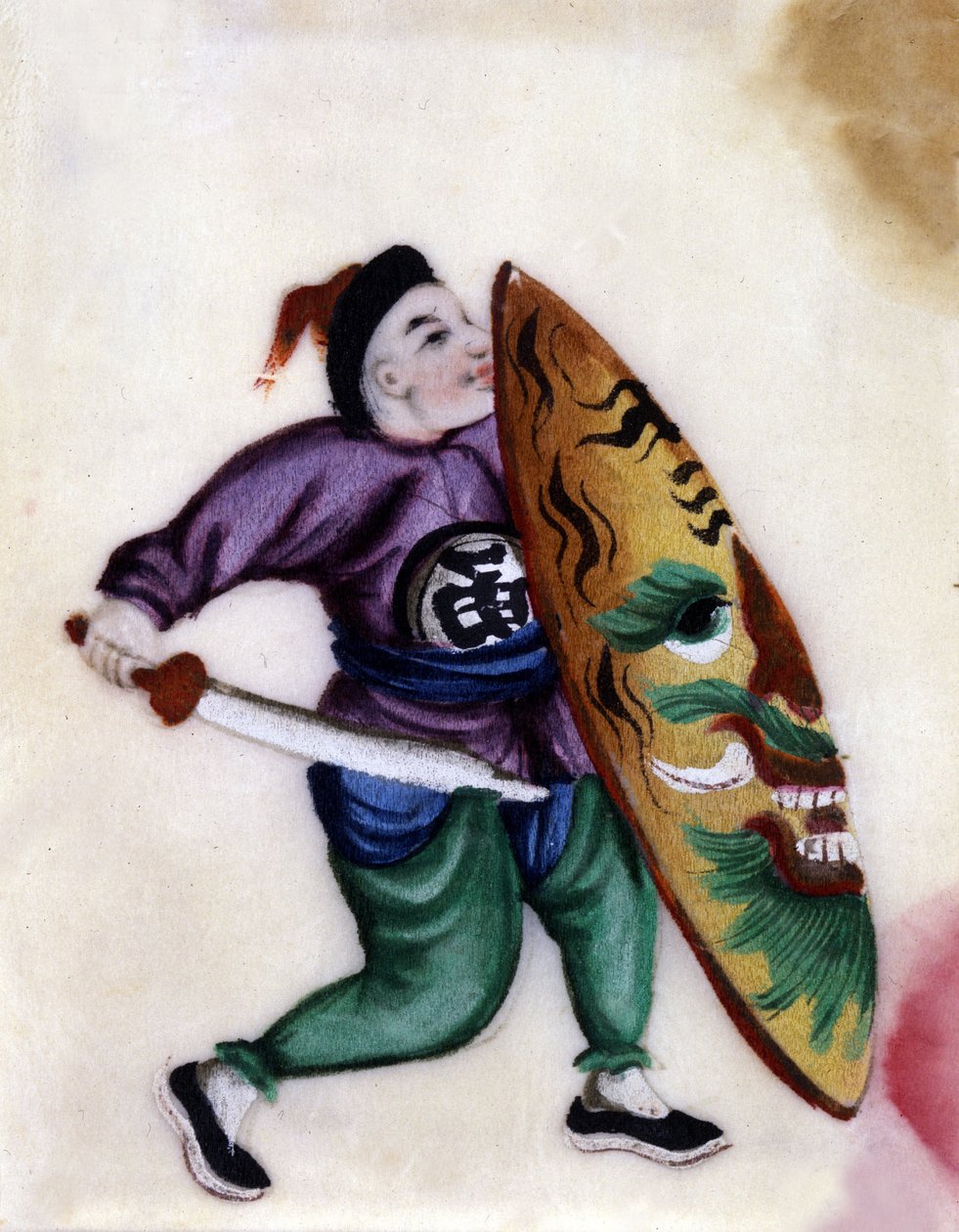 Soldado chino con espada y escudo de School Chinese
