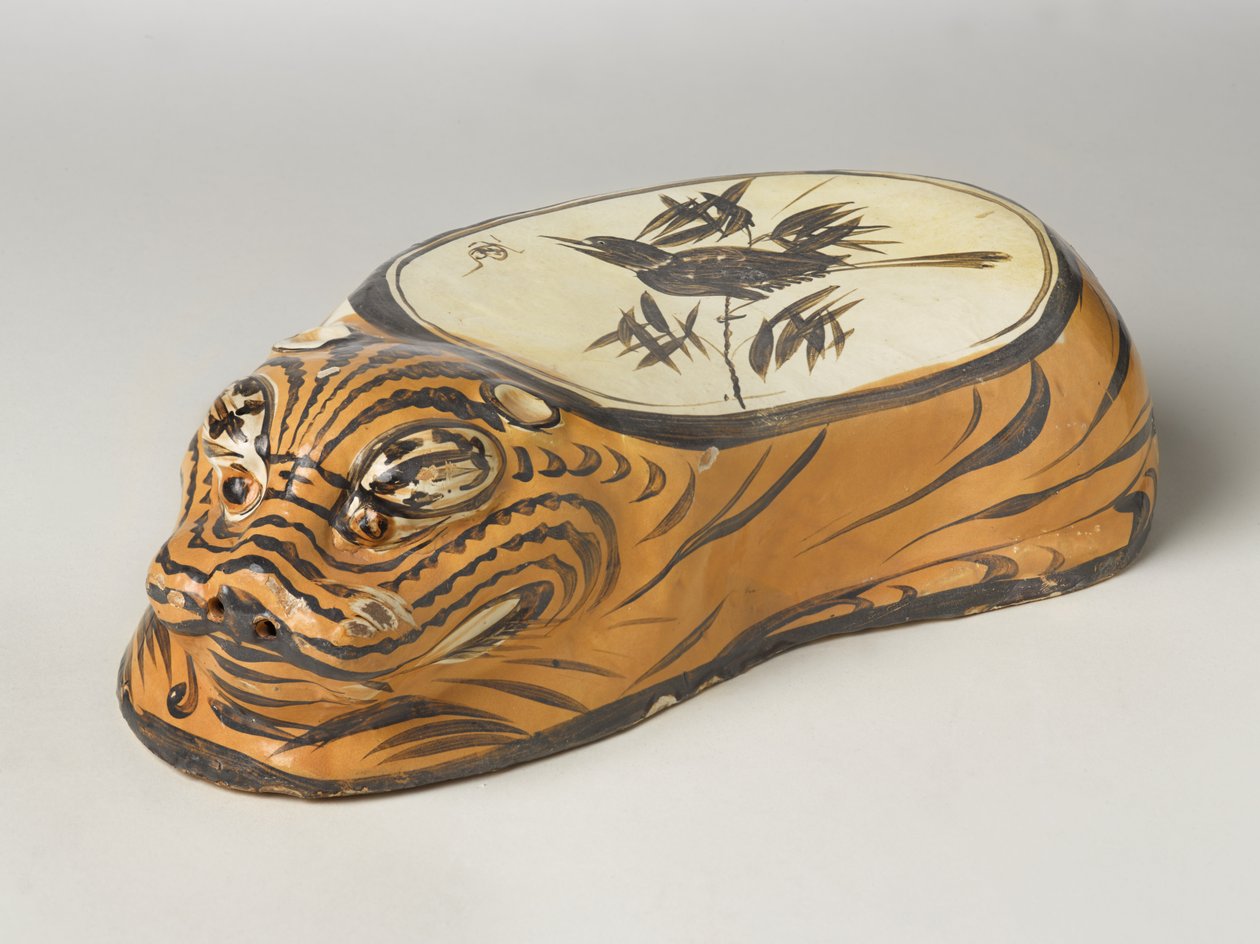Almohada de Cerámica Cizhou en Forma de Tigre de School Chinese