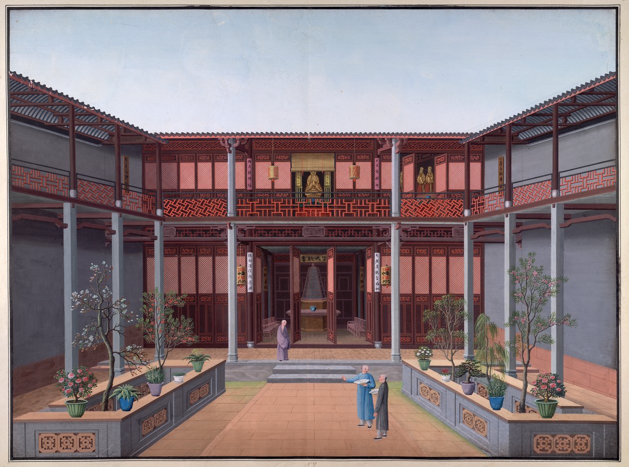 Templo de Honam - Salón de Kuan Yin, Patio del Zen de School Chinese