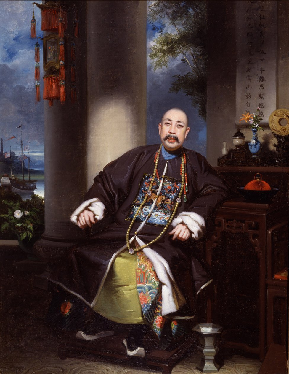 Retrato de Mouqua, Lamqua, c.1840 (óleo sobre lienzo) de School Chinese