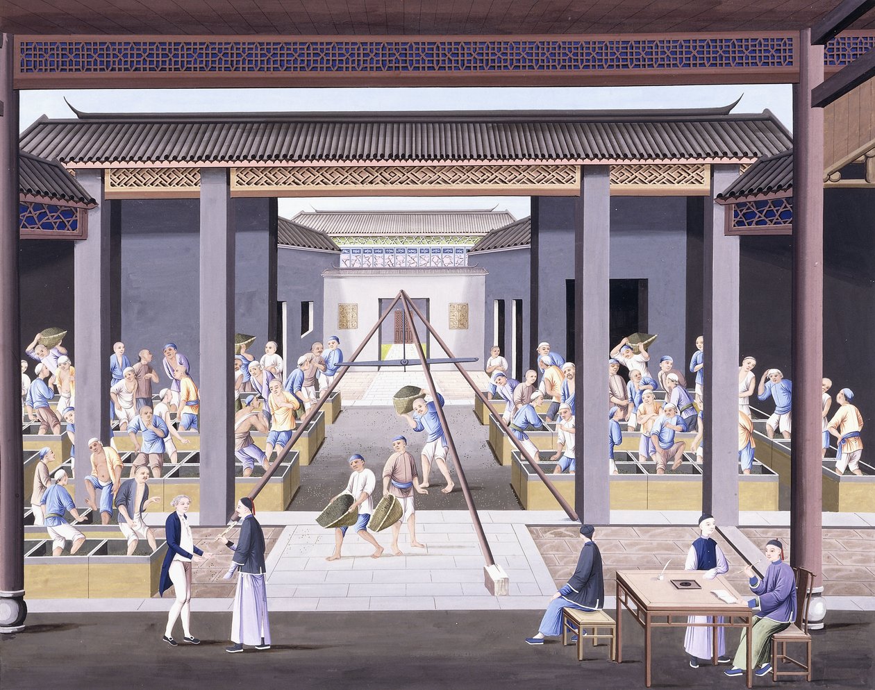 Moliendo el té, c.1800 de School Chinese