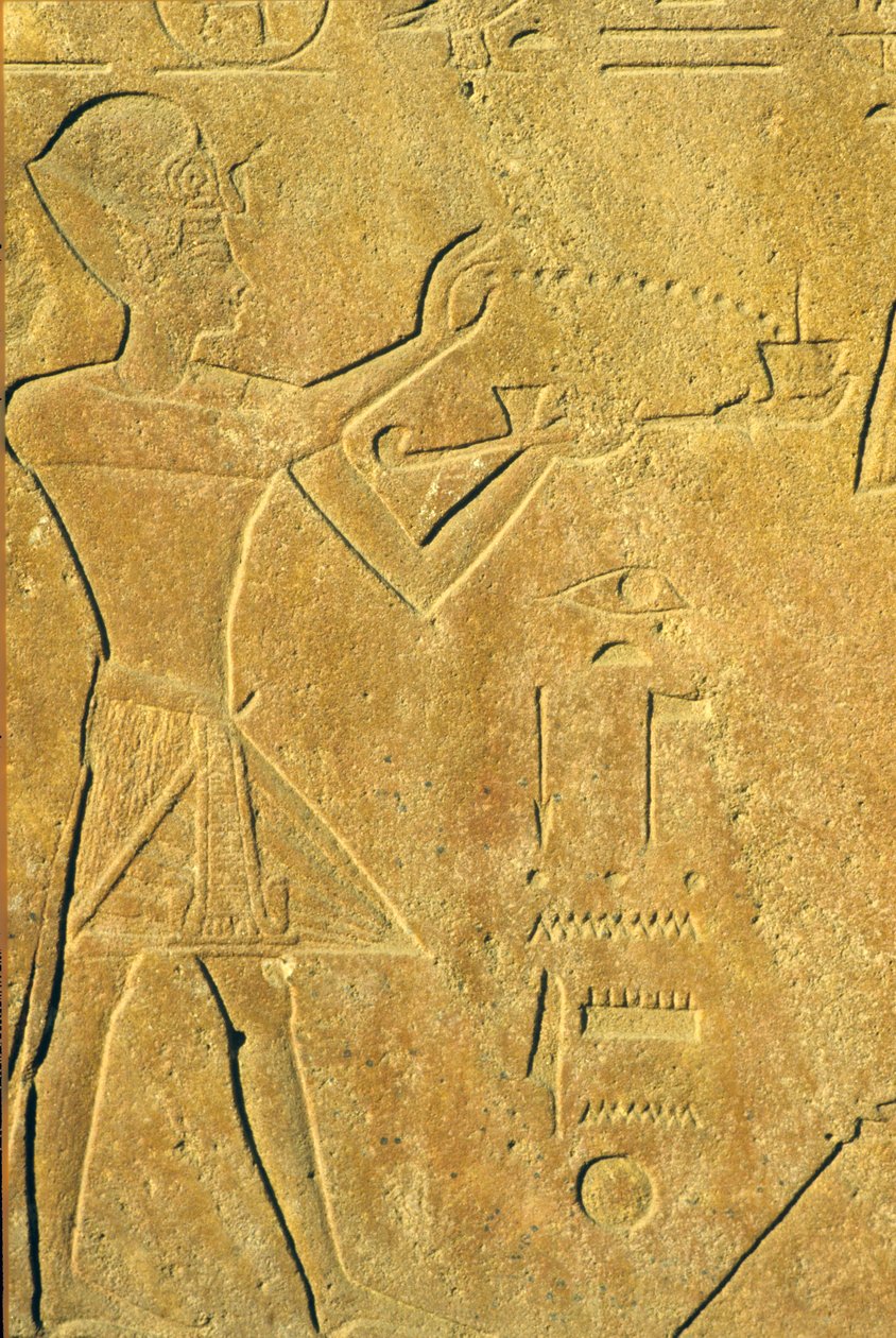 Antiguo Egipto, Escultura mural, Karnak/Luxor, Hatshepsut ofrece incienso de School Egyptian