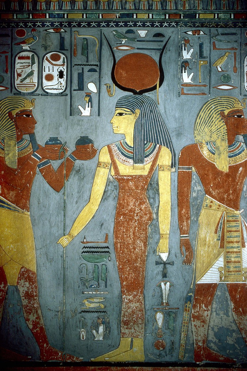 Luxor, Tebas: Valle de los Reyes, tumba de Horemheb (-1343 - -1314), faraón egipcio en la que aparece la diosa Isis. de School Egyptian