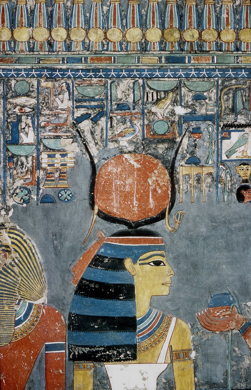 Luxor, Tebas: Valle de los Reyes, tumba de Horemheb (-1343 - -1314), faraón egipcio en la que aparece la diosa Isis. de School Egyptian