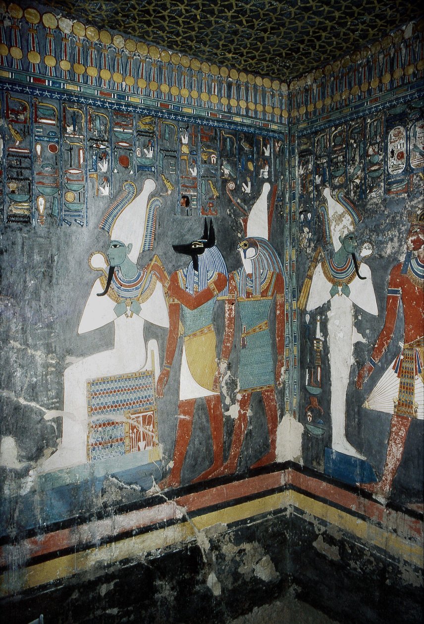Luxor, Tebas: Valle de los Reyes, tumba de Horemheb (-1343 - -1314), faraón egipcio en la que aparece la diosa Isis. de School Egyptian