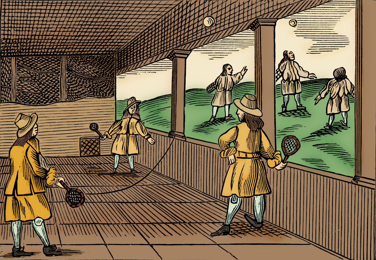Un partido de tenis, de "Orbis Pictus" de John Amos de School English