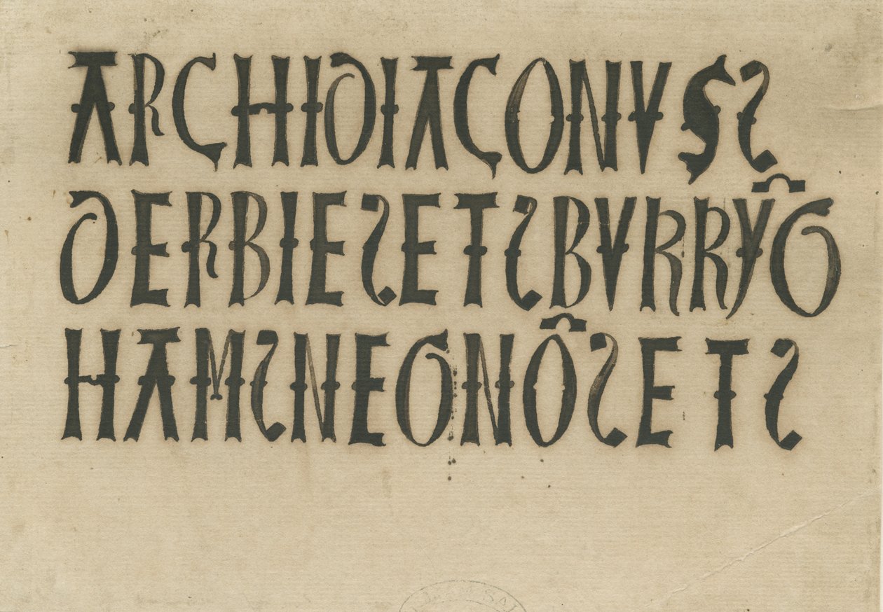 Iglesia de Barton under Needwood - inscripciones: facsímil en tinta de School English