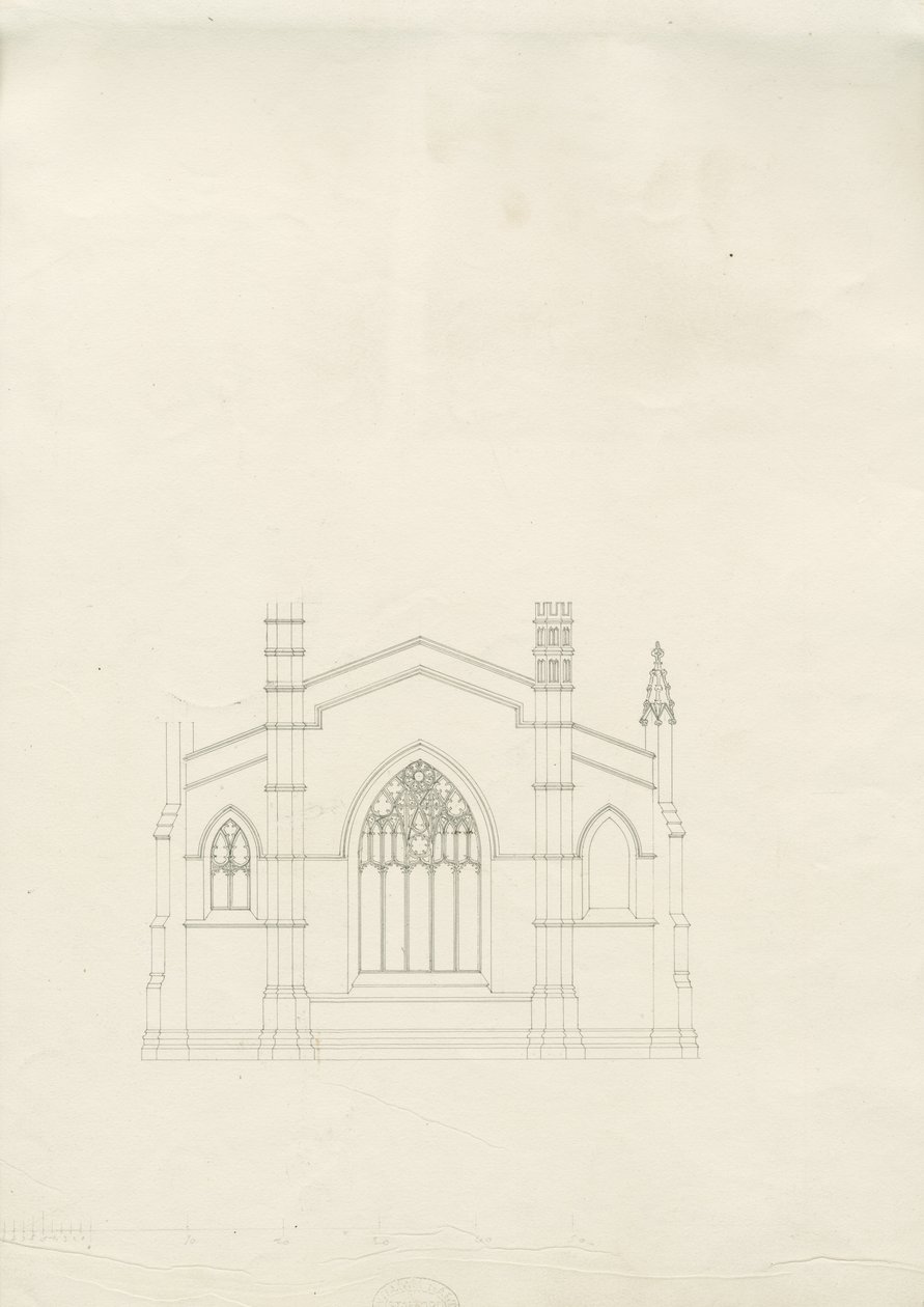Burton-upon-Trent - Iglesia de la Santísima Trinidad: dibujo, nd [?1820s] de School English