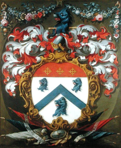 Escudo de armas de Sir Christopher Wren (1632-1723) de School English