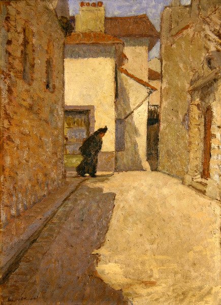 Figura en una calle de Dieppe de School English