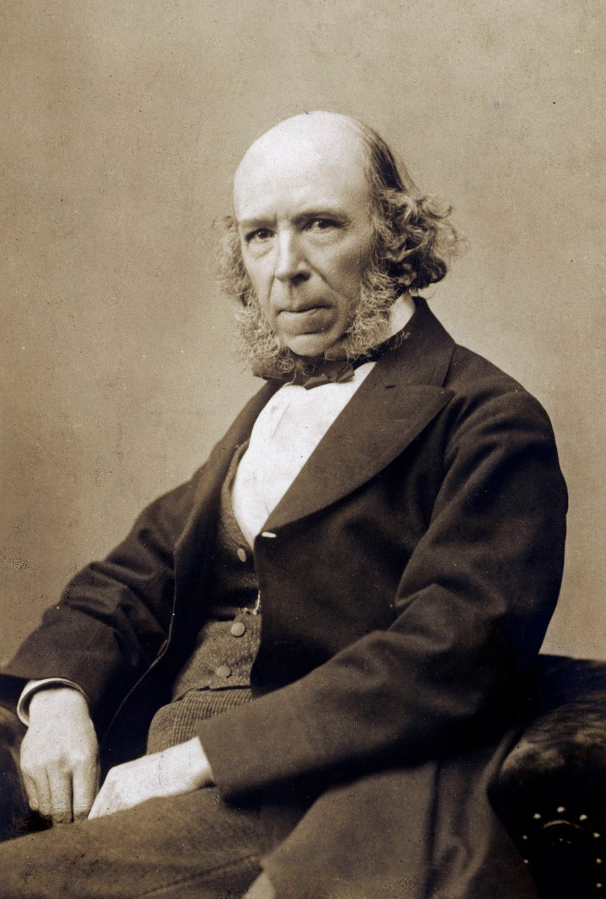 Herbert Spencer, c. 1890 (foto en blanco y negro) de School English
