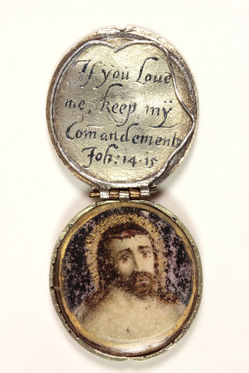 Medallón con una cabeza de Cristo de School English