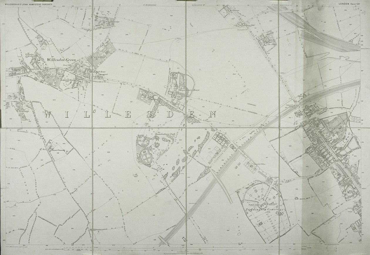 Mapa de Willesden, Londres de School English