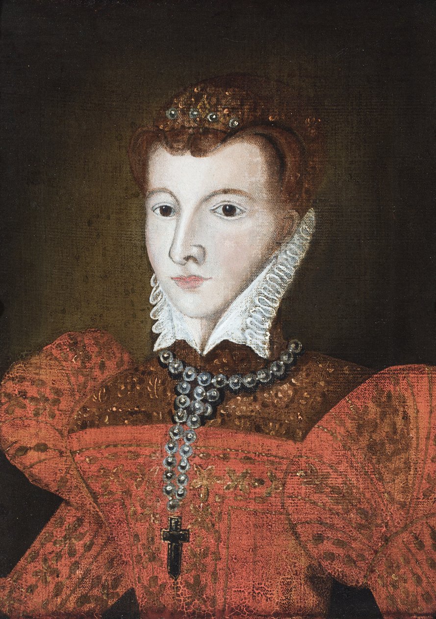 Retrato de María, reina de Escocia (óleo sobre lienzo) de School English