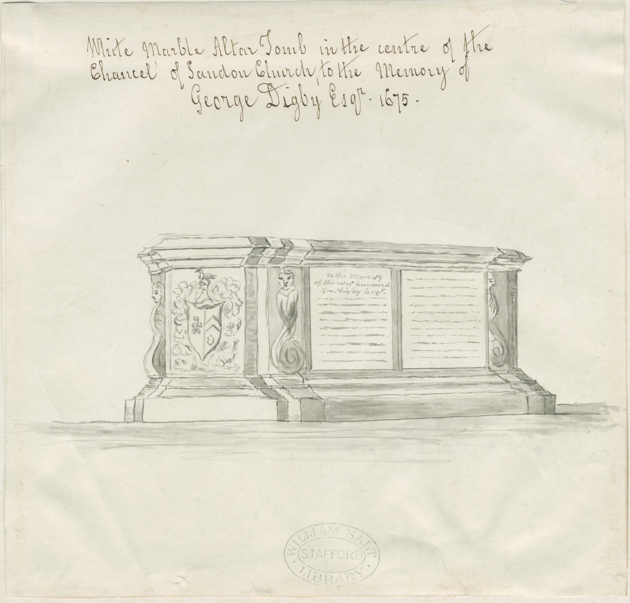 Iglesia de Sandon - Tumba de George Digby de School English