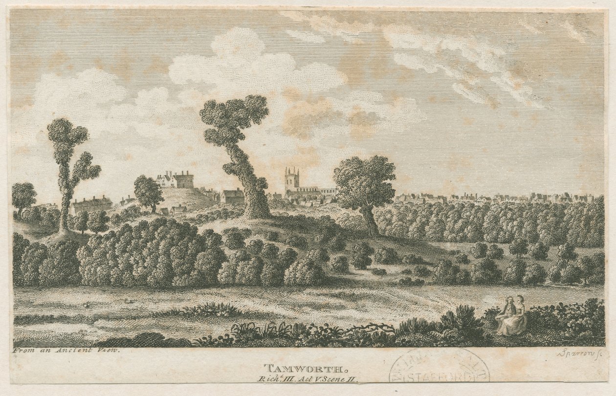 Castillo de Tamworth: grabado, nd [?siglo XIX] de School English