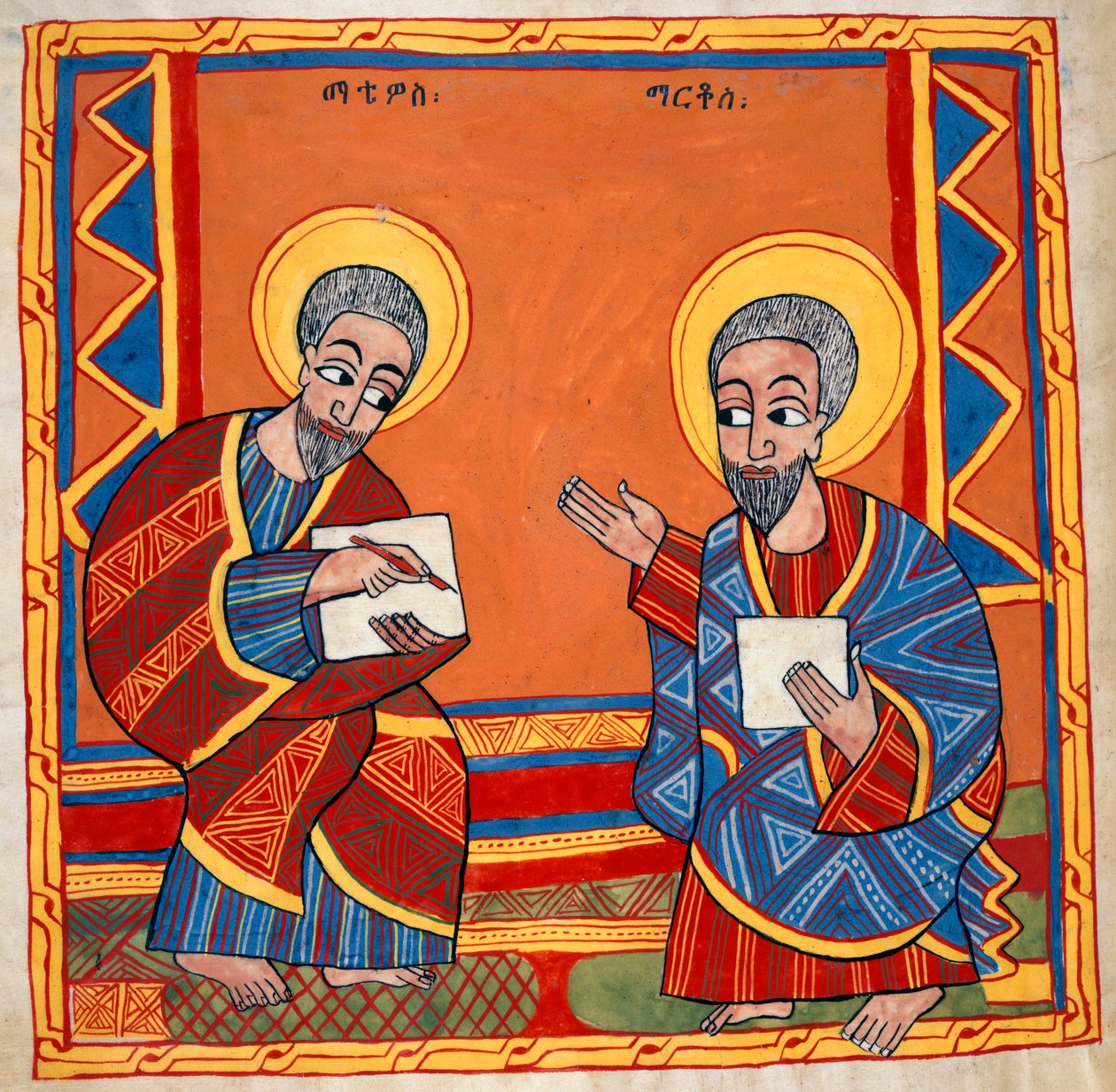 O. 481, f.125v Imagen de San Lucas y San Juan los evangelistas, de 