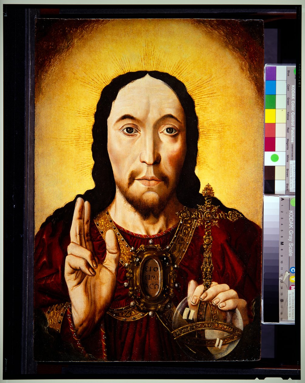 Cabeza de Cristo (pintura) de School Flemish